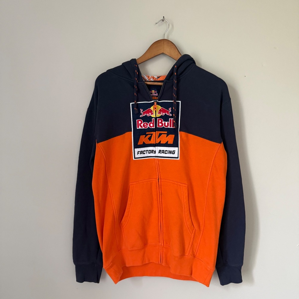 Y2K Red Bull KTM Factory Racing Zip Up Hoodie Size S